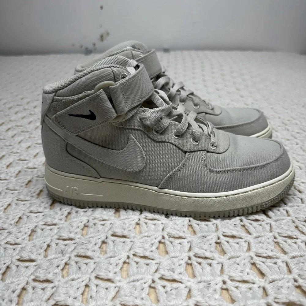 Nike Air Force 1 Mid '07 Canvas Shoes Women's Size 8 Gray DZ3639-900